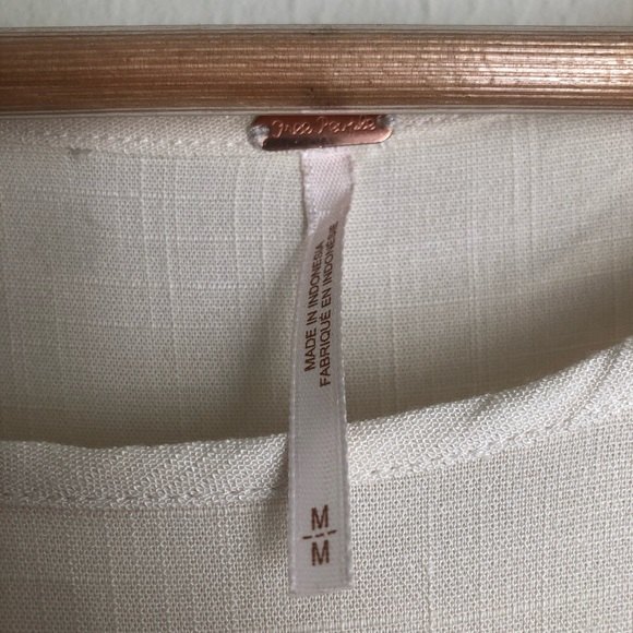 Free People size Medium Clear Skies Cold Shoulder Ivory Tunic Mini Dress - Picture 7 of 12